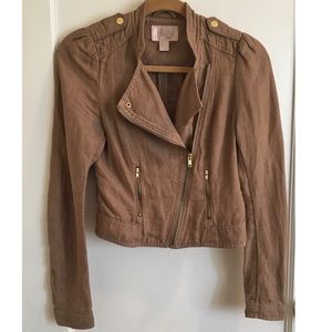 H&M Cropped Organic Cotton Moto Jacket